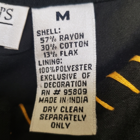 Draper's & Damon's Blazer Jacket Vintage 90s Embroidered Giraffe Art Size M - Picture 11 of 13